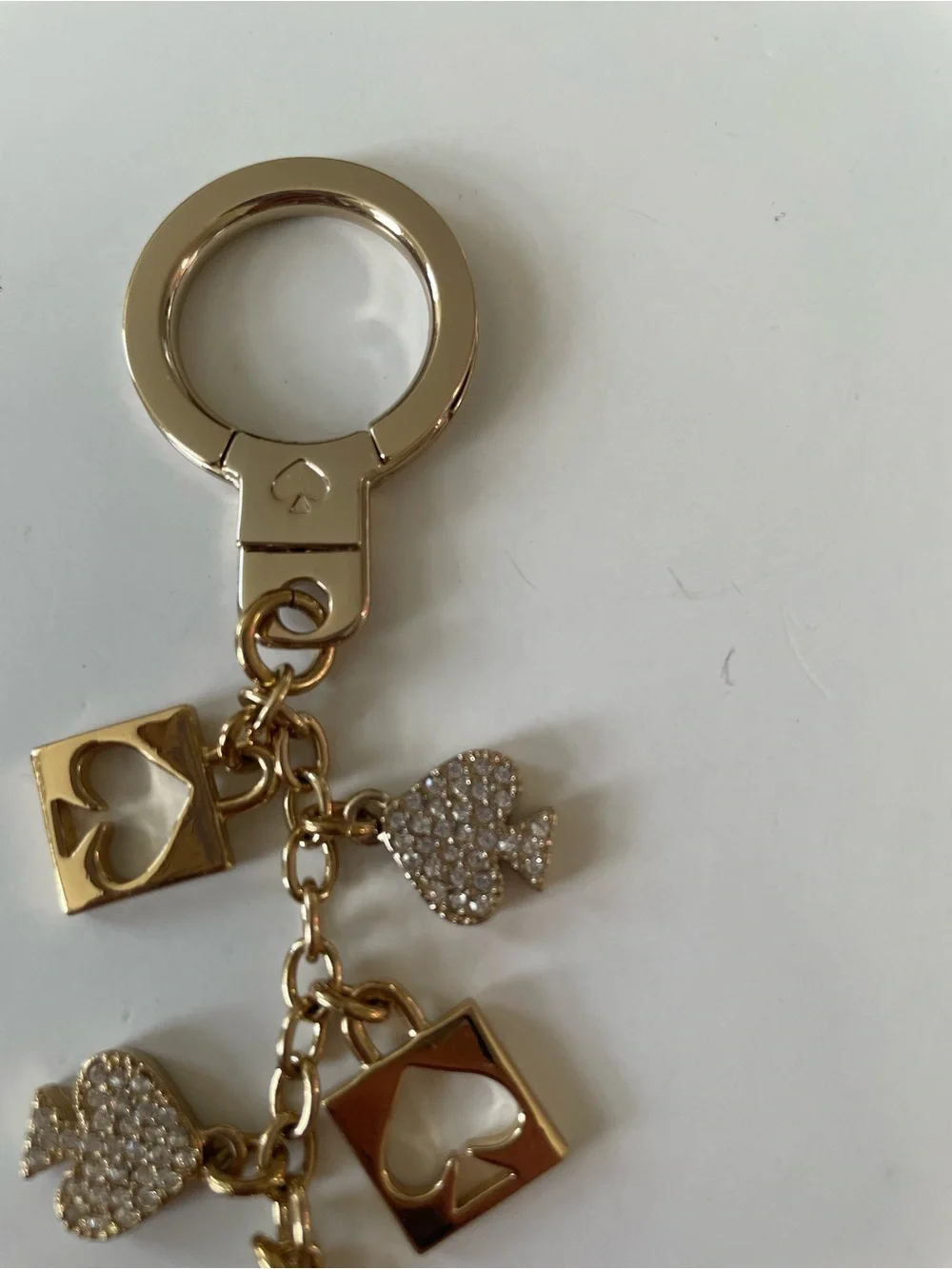 kate spade Gold & pave Charm Keyring or purse charm